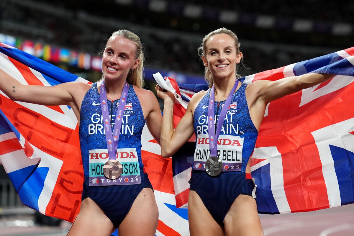 Georgia Hunter Bell takes silver and Keely Hodginson bronze in 800m final